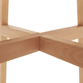 Masa dining MDF alb lemn natur 80x80x74 cm