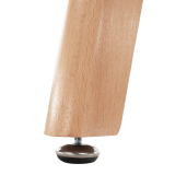 Masa dining MDF alb lemn natur 80x80x74 cm