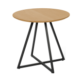 Masa MDF stejar metal negru Delik 50x50x45 cm 