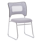Scaun stivuibil gri crom Delos 47x56x82.5 cm