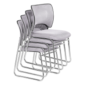 Scaun stivuibil gri crom Delos 47x56x82.5 cm