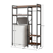 Raft deasupra masinii de spalat, stejar negru Delsin 100x34x171 