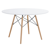 Masa dining mdf alb lemn natur Demin 120x74 cm