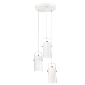 Lustra metal alb Devan 26.3x24.3x117.5 cm 
