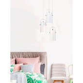 Lustra metal alb Devan 26.3x24.3x117.5 cm 