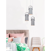 Lustra metal gri Devan 26.3x24.3x117.5 cm 