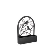 Suport ghivece flori metal negru Rosalinda 30.5x8.5x41 cm