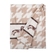 Patura textil bej maro Catelusi 130x170 cm