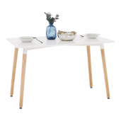 Masa dining MDF alb lemn fag Didier 120x80x74 cm