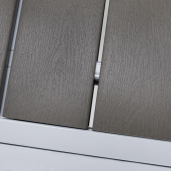 Masa extensibila de gradina otel alb gri Dorio 100/200x100x75 cm