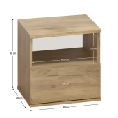 Noptiera DTD laminat stejar artisan Doli 40x40x40 cm