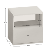 Noptiera DTD laminat casmir Doli 40x40x40 cm