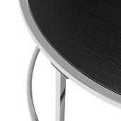 Set 2 masute argintiu negru, Donovan 90x46 cm, 76x36 cm