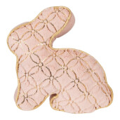 Perna decorativa Paste Iepuras poliester roz auriu 29x10x27 cm