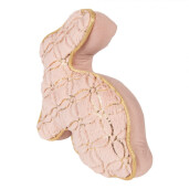 Perna decorativa Paste Iepuras poliester roz auriu 29x10x27 cm