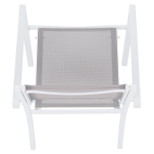 Scaun stivuibil pentru gradina otel alb gri Dorio 56x62x86 cm
