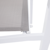Scaun stivuibil pentru gradina otel alb gri Dorio 56x62x86 cm