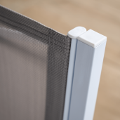 Scaun stivuibil pentru gradina otel alb gri Dorio 56x62x86 cm