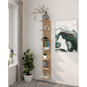 Raft suspendat DTD laminat stejar artisan Dorna 30x28x190 cm