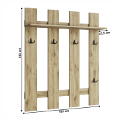 Cuier DTD stejar navarra Dorsi 105x27.2x125 cm 