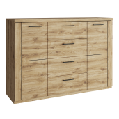 Comoda MDF/DTD stejar navarra Dorsi 135x41x 94.6 cm 