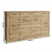 Comoda 2 usi stejar navarra Dorsi 160x41x 94.6 cm 