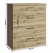 Comoda stejar navarra Dorsi 80.2x41x94.6 cm 