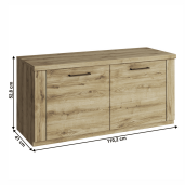 Pantofar DTD mdf stejar navarra Dorsi 110,2x41x52,8 cm