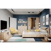 Etajera DTD laminat stejar navarra Dorsi 135x21,6x26,7 cm