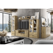 Comoda TV DTD/MDF stejar navarra Dorsi 179,8x41x63,4 cm 