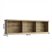 Raft suspendat DTD stejar navarra Dorsi 135x24,6x38,4 cm 