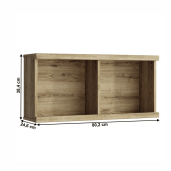 Raft perete DTD laminat stejar navarra Dorsi 80,2x24,6x38,4 cm