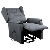 Fotoliu de relaxare pozitionabil gri Douro 78x90-162x86-108 cm