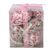 Set 9 oua decorative Paste flori multicolore Ø 5x8 cm