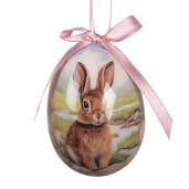 Set 9 oua decorative Paste Iepurasi multicolor Ø 5x8 cm