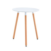 Masa dining MDF alb lemn fag Elcan 60x74 cm