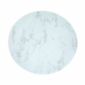 Masuta din metal si mdf marmorat alb Enplo 40x40x40 cm