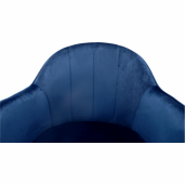 Scaun de birou catifea albastra picior crom Erol 59x62x92 cm