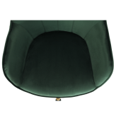 Scaun de birou, tapiterie catifea verde, crom auriu, Erol, 59x62x92 cm