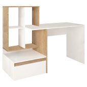 Birou DTD alba stejar sonoma Eross 145x51,6x111,5 cm