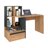 Birou DTD stejar craft auriu grafit Eross 145x51,6x111,5 cm