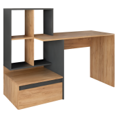 Birou DTD stejar craft auriu grafit Eross 145x51,6x111,5 cm