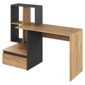 Birou DTD stejar craft auriu grafit Eross 145x51,6x111,5 cm