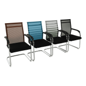 Scaun sedinta negru argintiu Esin 55x64x93 cm