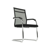 Scaun sedinta negru argintiu Esin 55x64x93 cm
