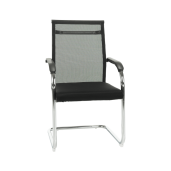 Scaun sedinta negru argintiu Esin 55x64x93 cm
