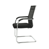 Scaun sedinta negru argintiu Esin 55x64x93 cm