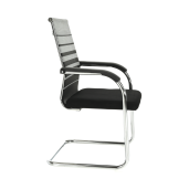 Scaun conferinta argintiu negru Esin 55x64x93 cm