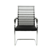 Scaun conferinta argintiu negru Esin 55x64x93 cm