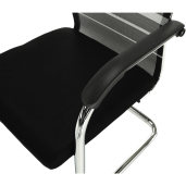Scaun conferinta argintiu negru Esin 55x64x93 cm